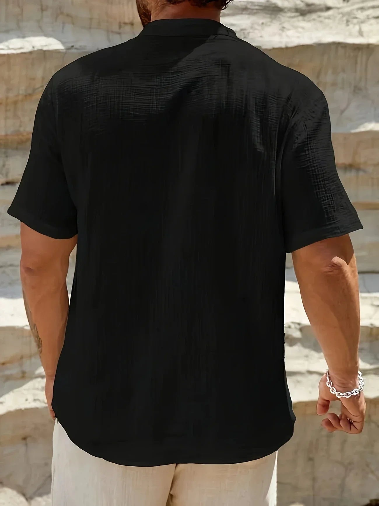 Varel | Camicia estiva elegante con colletto alto