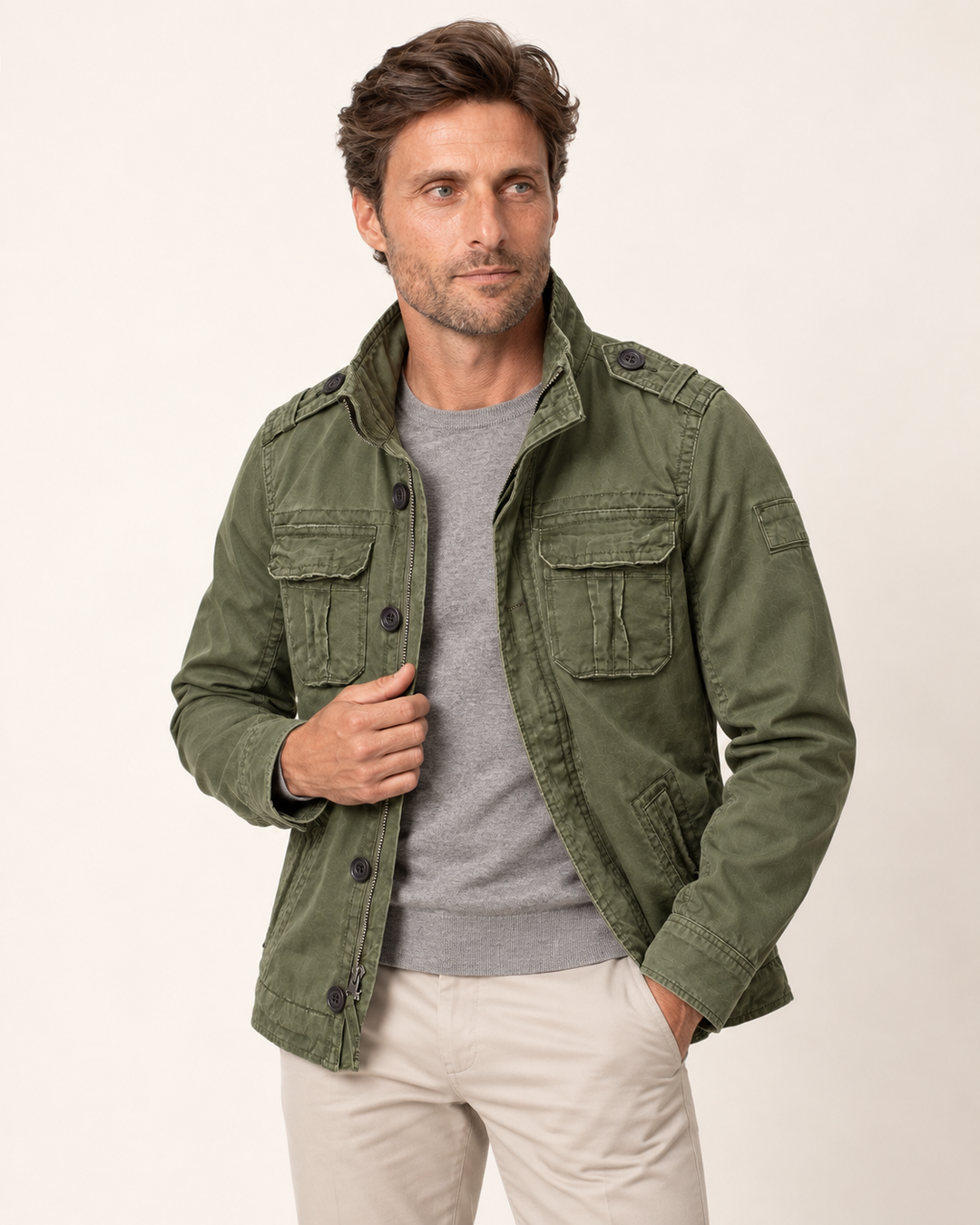 Varel | Giacca utilitaria con collo alla coreana e tasche multiple