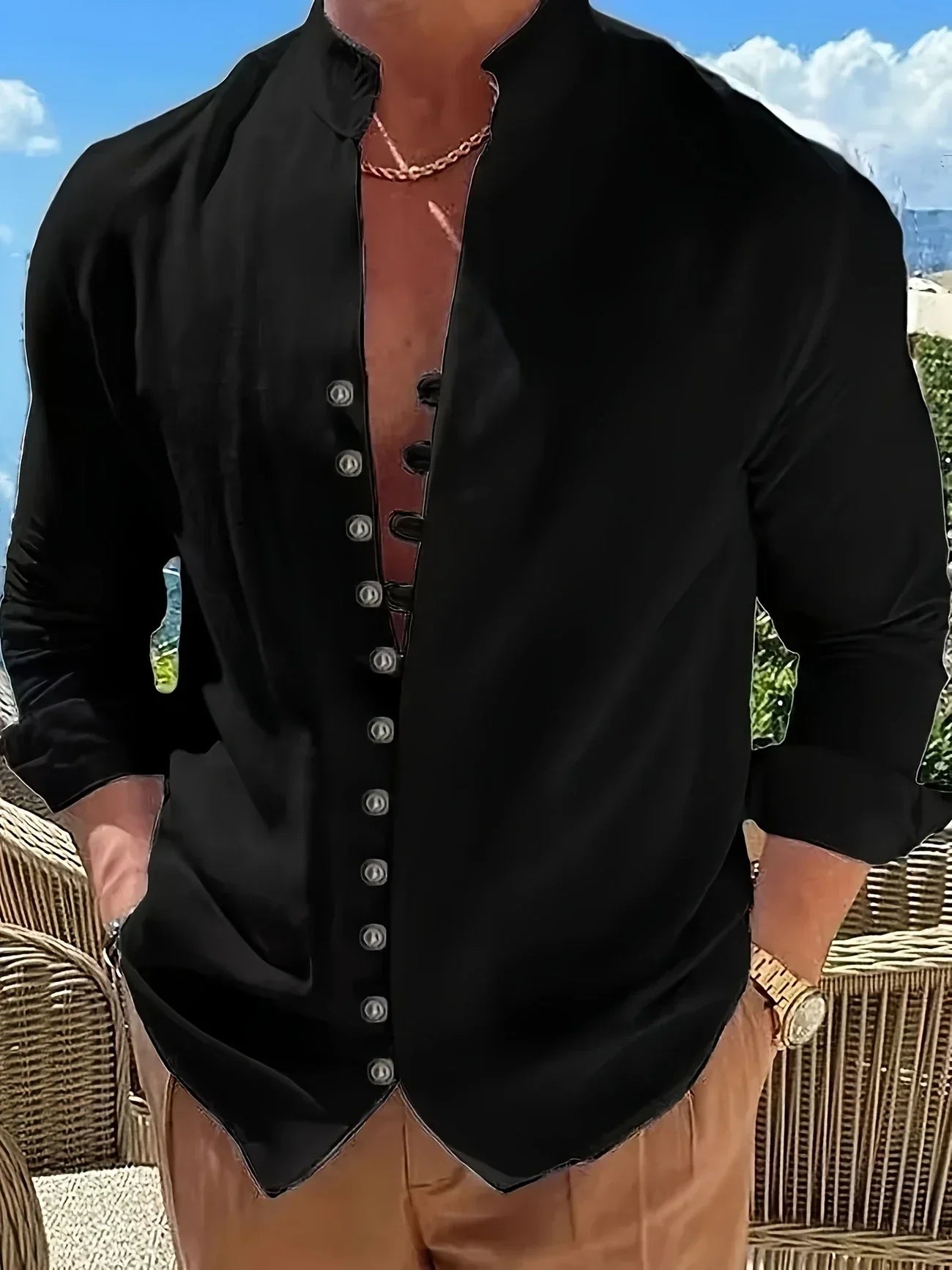Varel | Camicia leggera in cotone a maniche lunghe