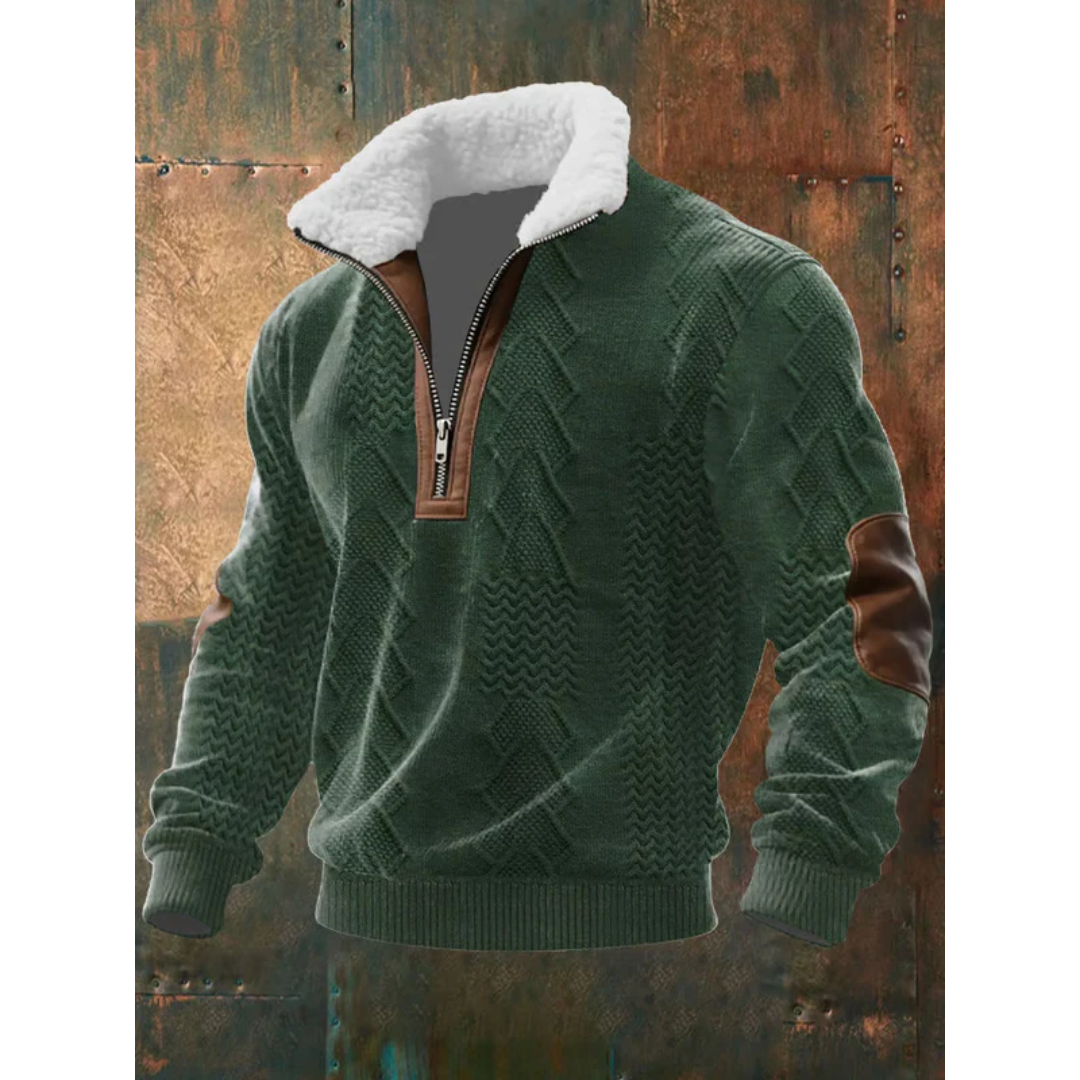Varel | Maglione in pile con zip e collo alto