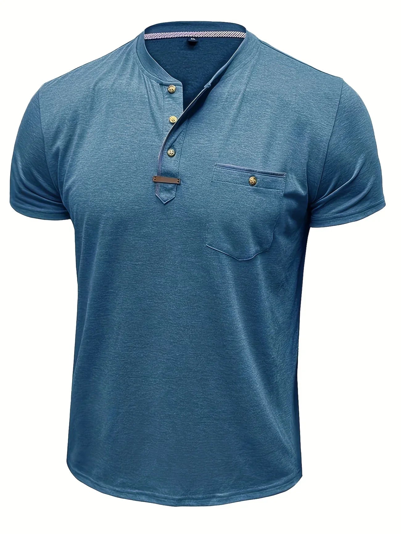 Varel | T-shirt elegante con colletto rotondo e tasca