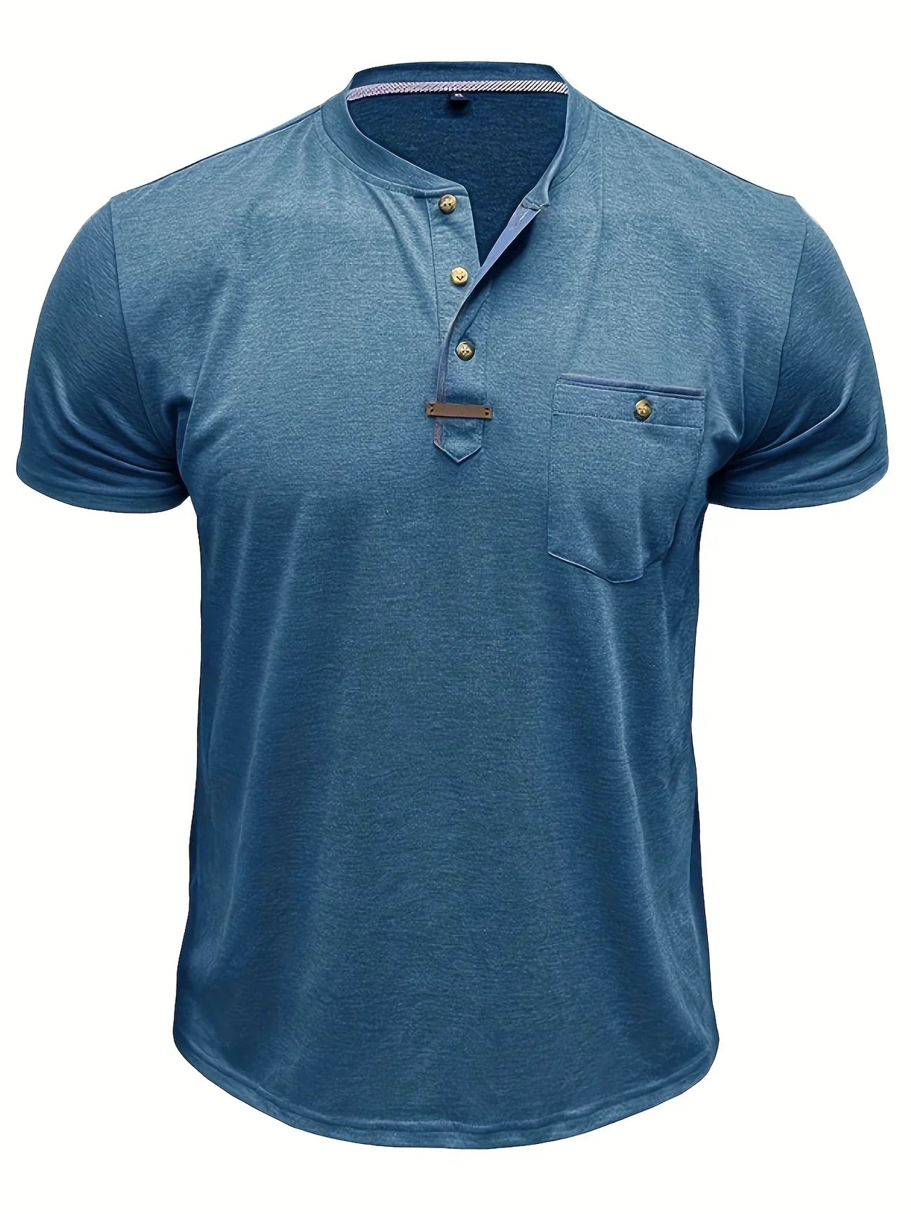 Varel | T-shirt elegante con colletto rotondo e tasca