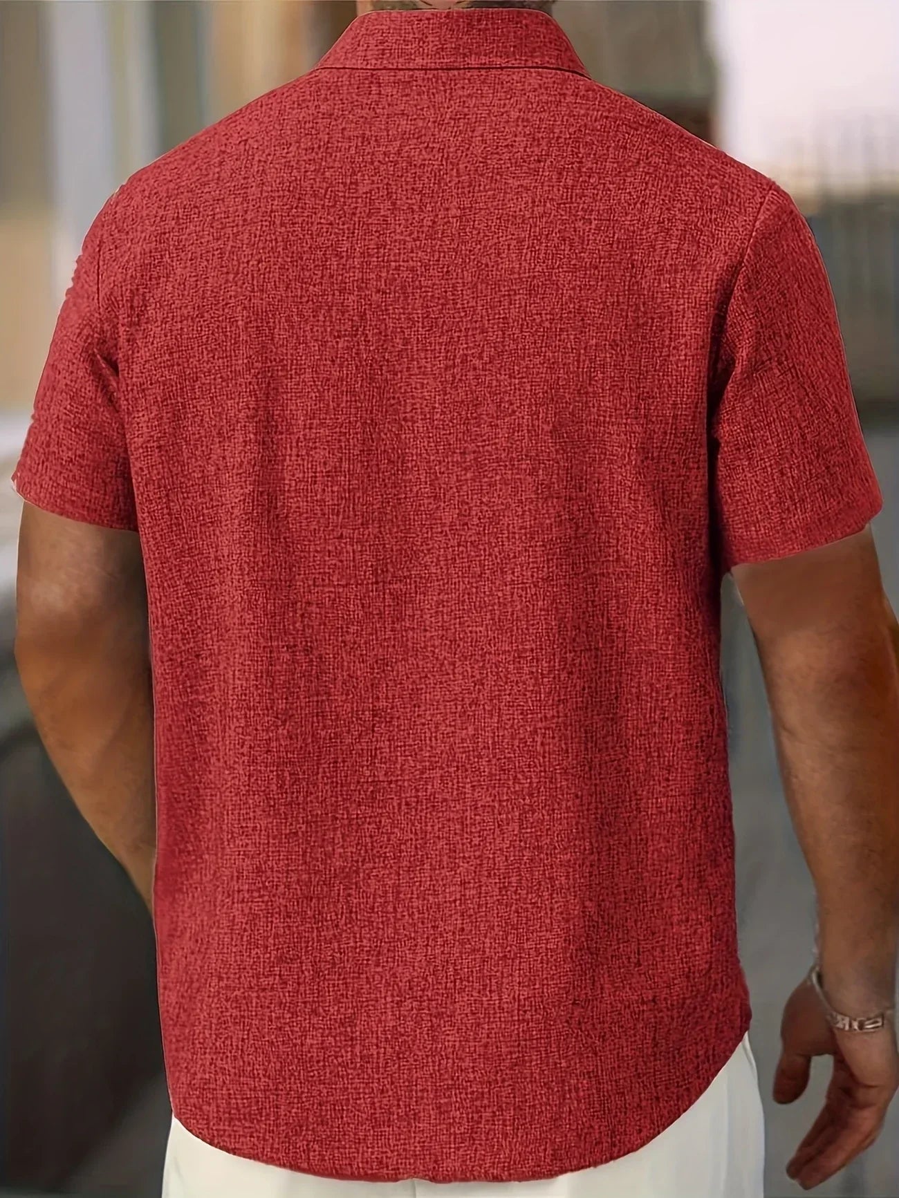Varel | Camicia leggera a maniche corte in misto lino