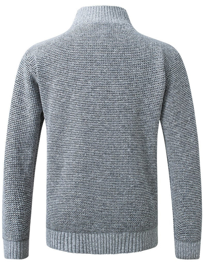 Varel | Giacca in maglia con pannelli trapuntati e zip integrale