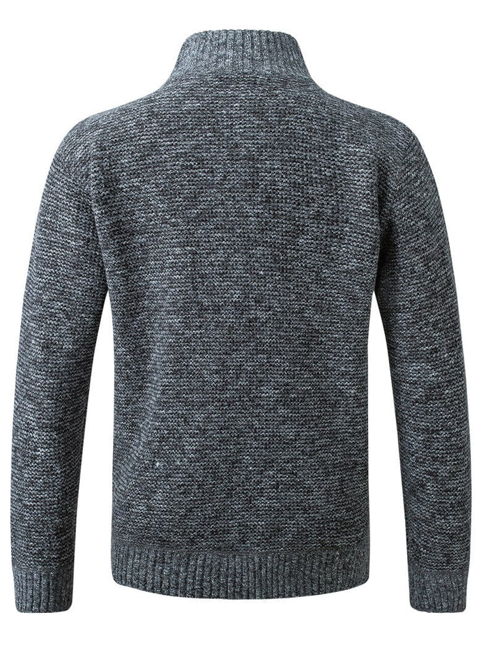 Varel | Giacca in maglia con pannelli trapuntati e zip integrale
