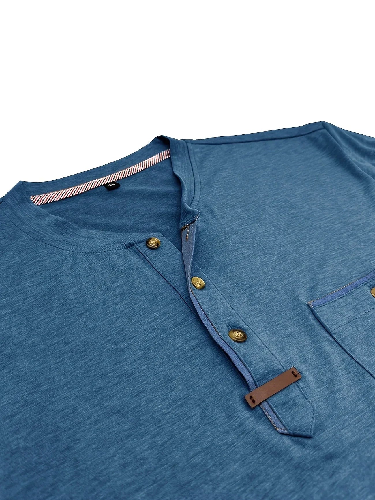 Varel | T-shirt elegante con colletto rotondo e tasca
