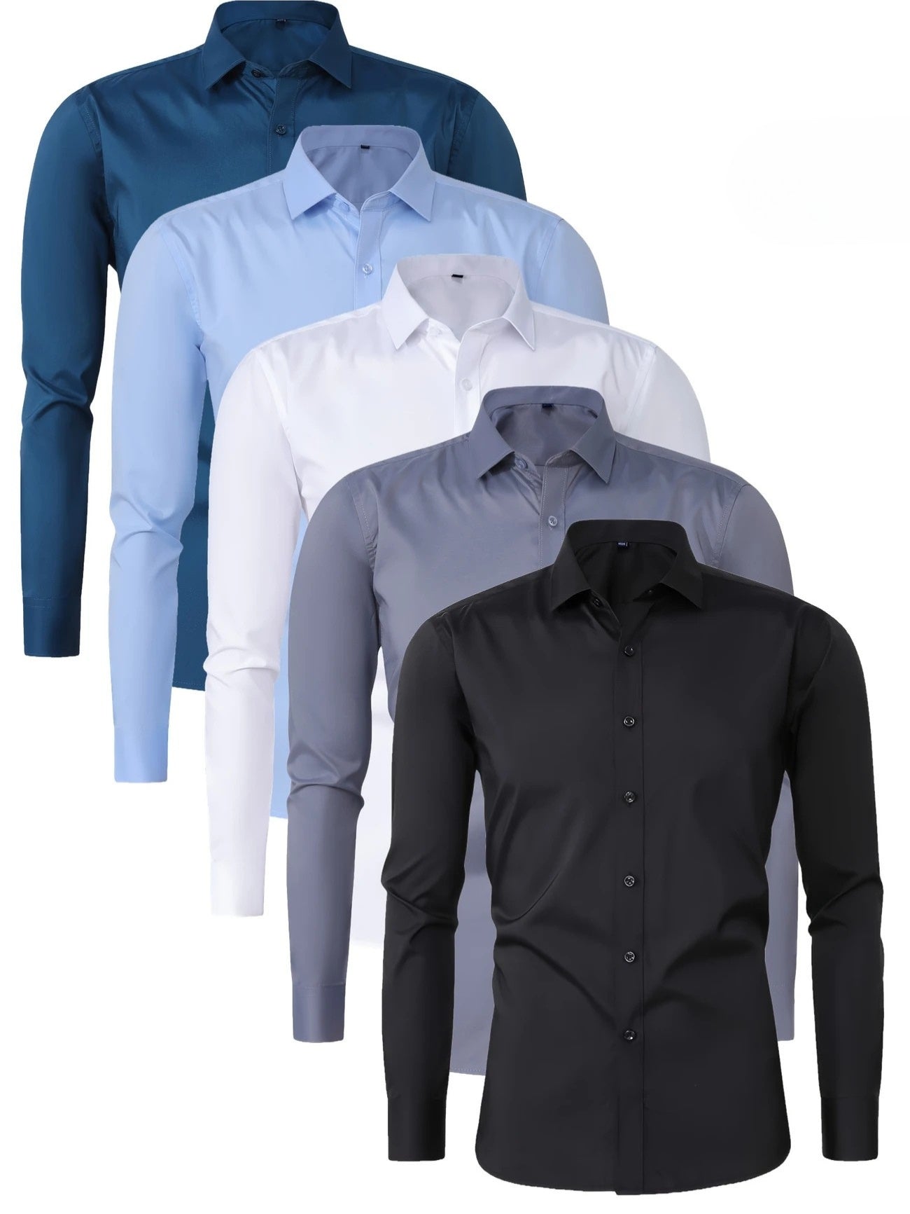Varel | Camicia elegante a maniche lunghe con bottoni