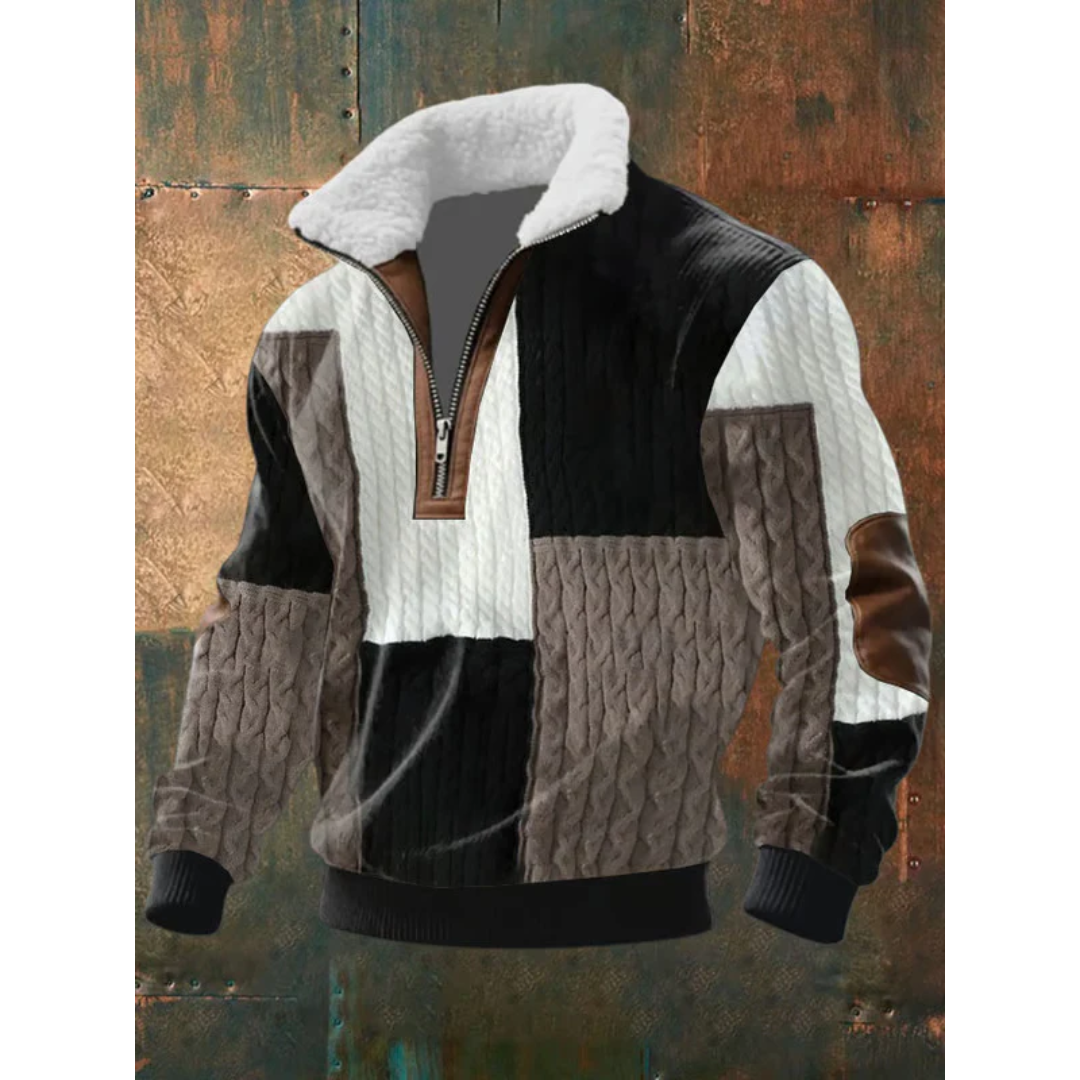 Varel | Maglione in pile con zip e collo alto