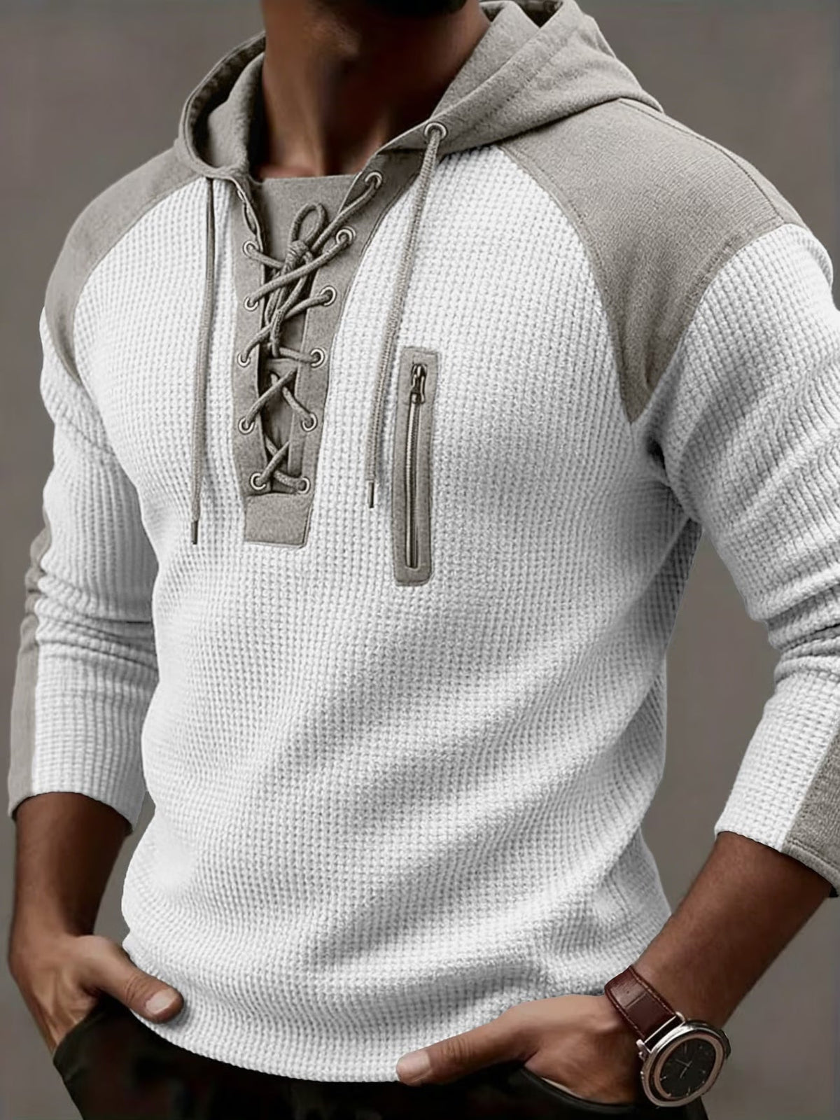 Varel | Maglione con cappuccio e texture a coste