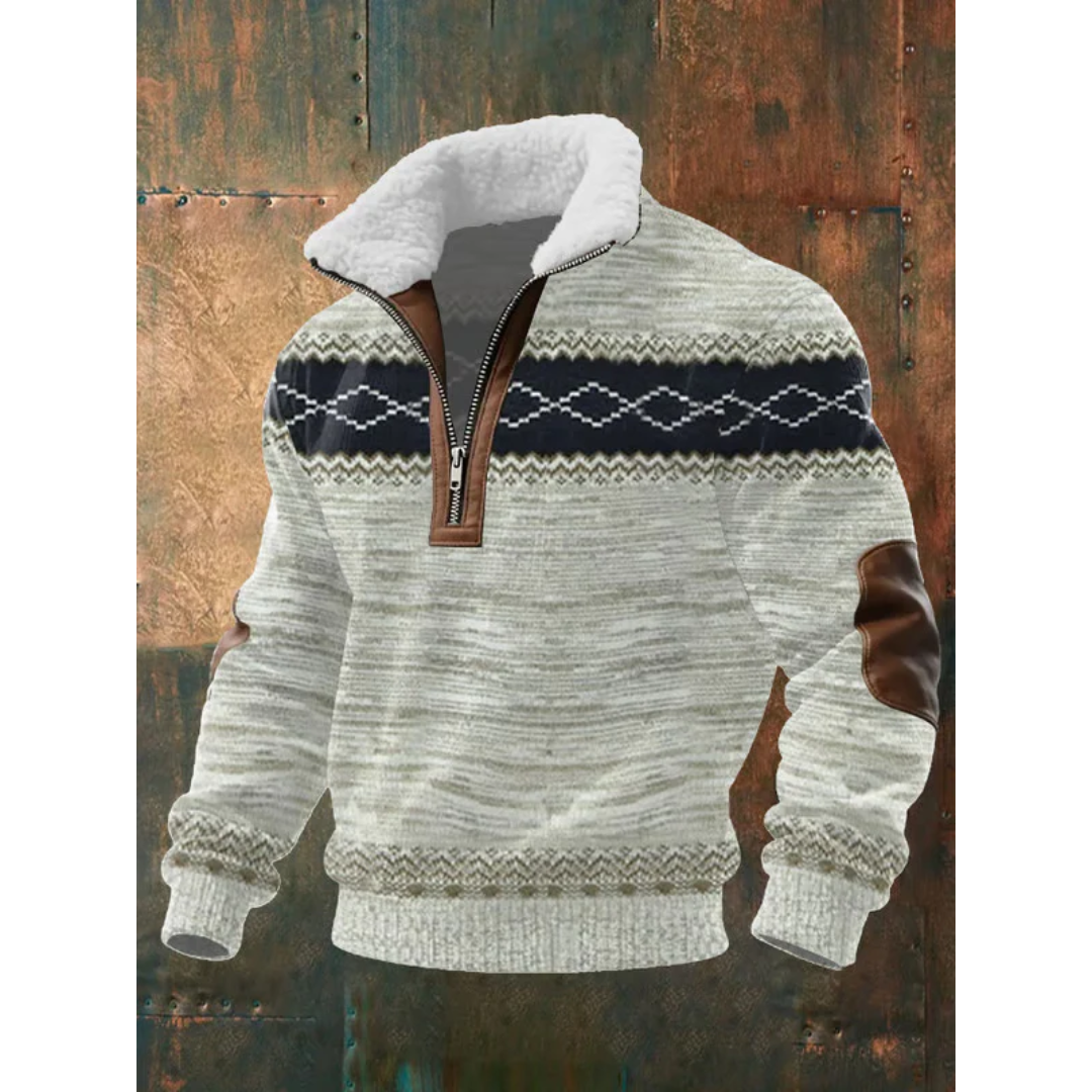Varel | Maglione in pile con zip e collo alto