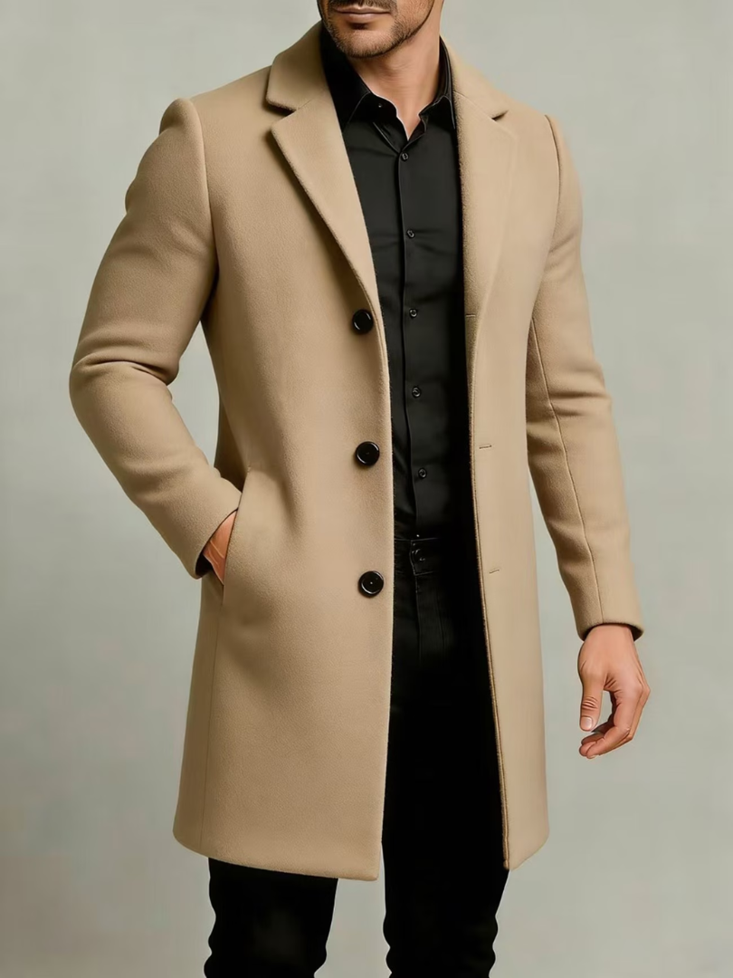 Varel | Cappotto con colletto, bottoni e maniche lunghe