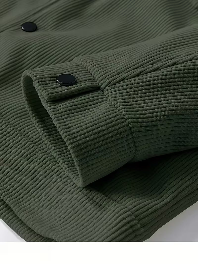 Varel | Giacca in velluto a coste con colletto e tasche con patta