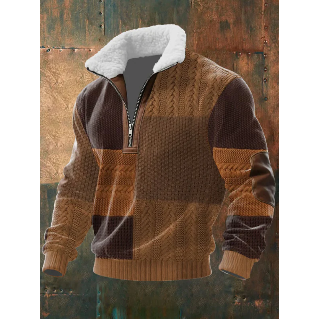 Varel | Maglione in pile con zip e collo alto