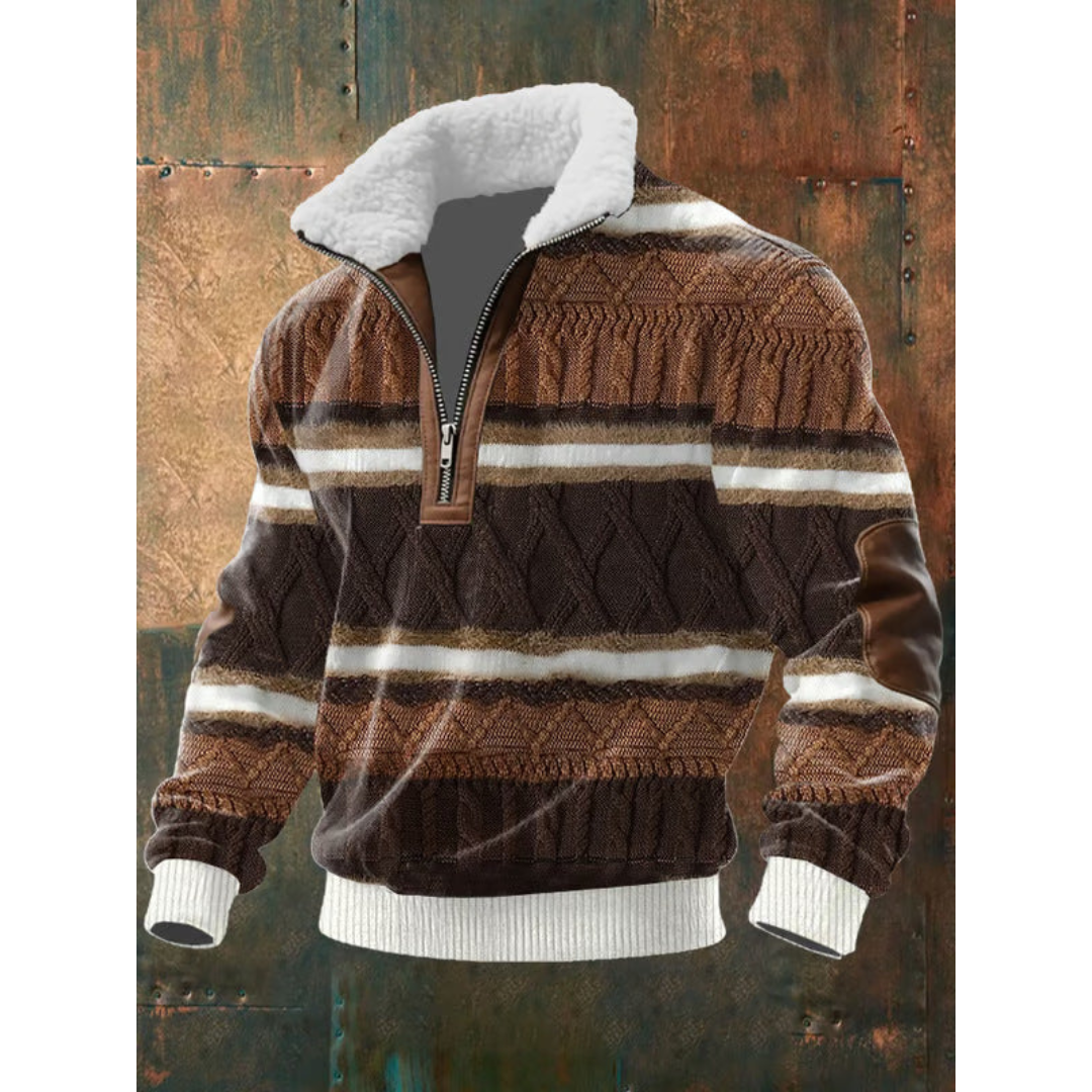 Varel | Maglione in pile con zip e collo alto