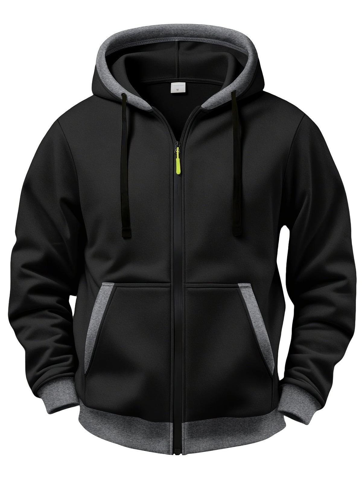 Varel | Maglione invernale rilassato con cappuccio, maniche lunghe e zip