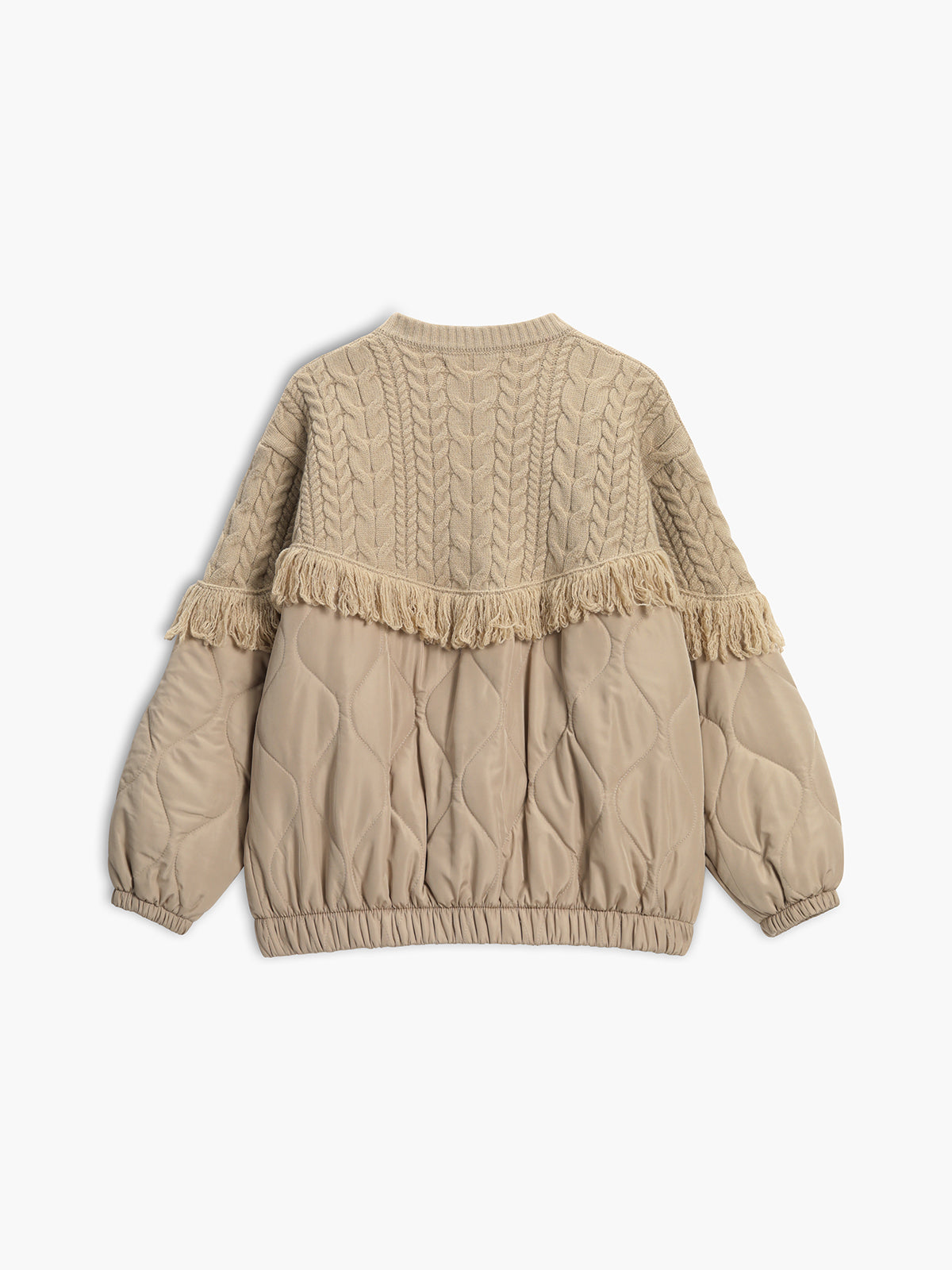 Varel | Giacca trapuntata in maglia intrecciata patchwork