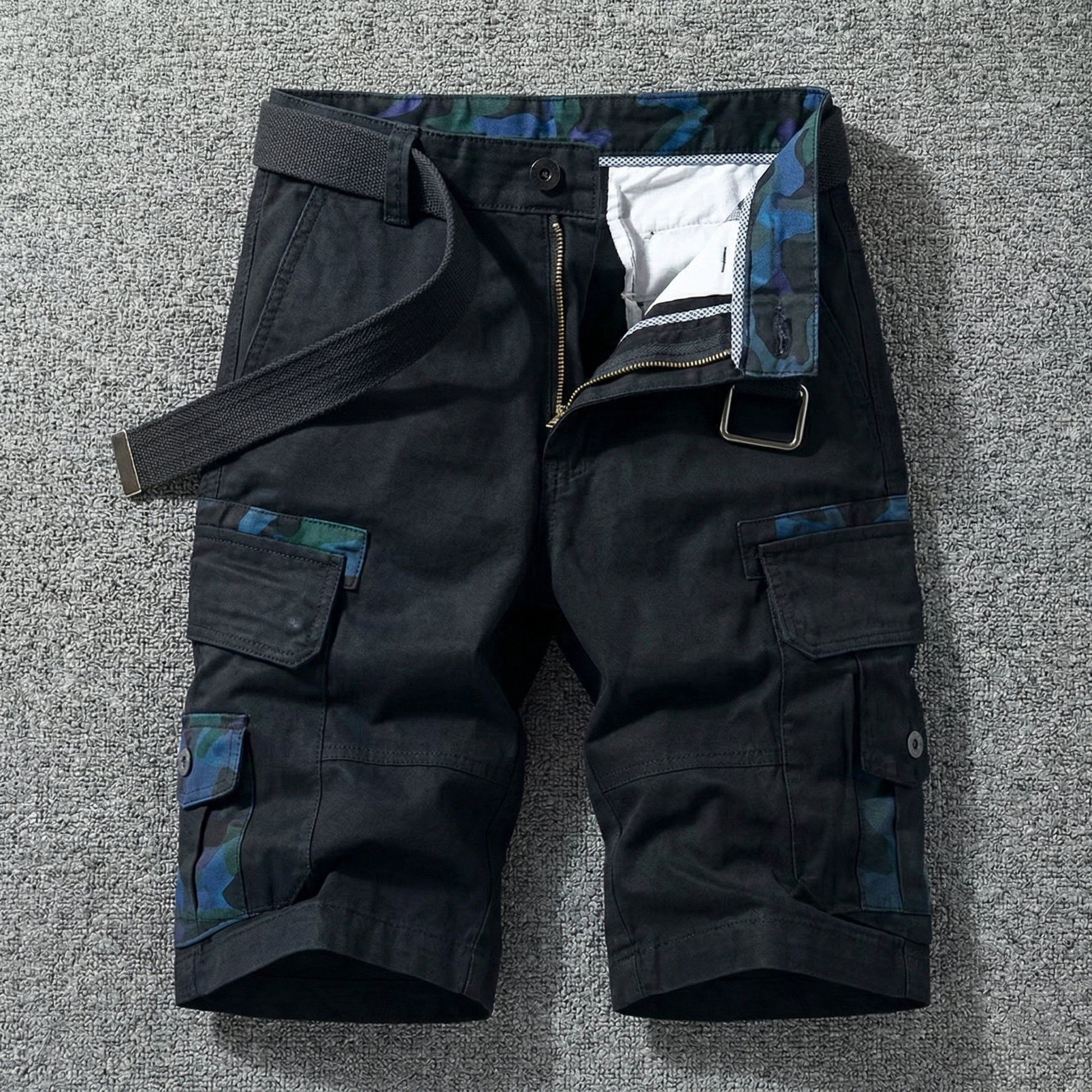 Varel | Pantaloni cargo corti con cintura