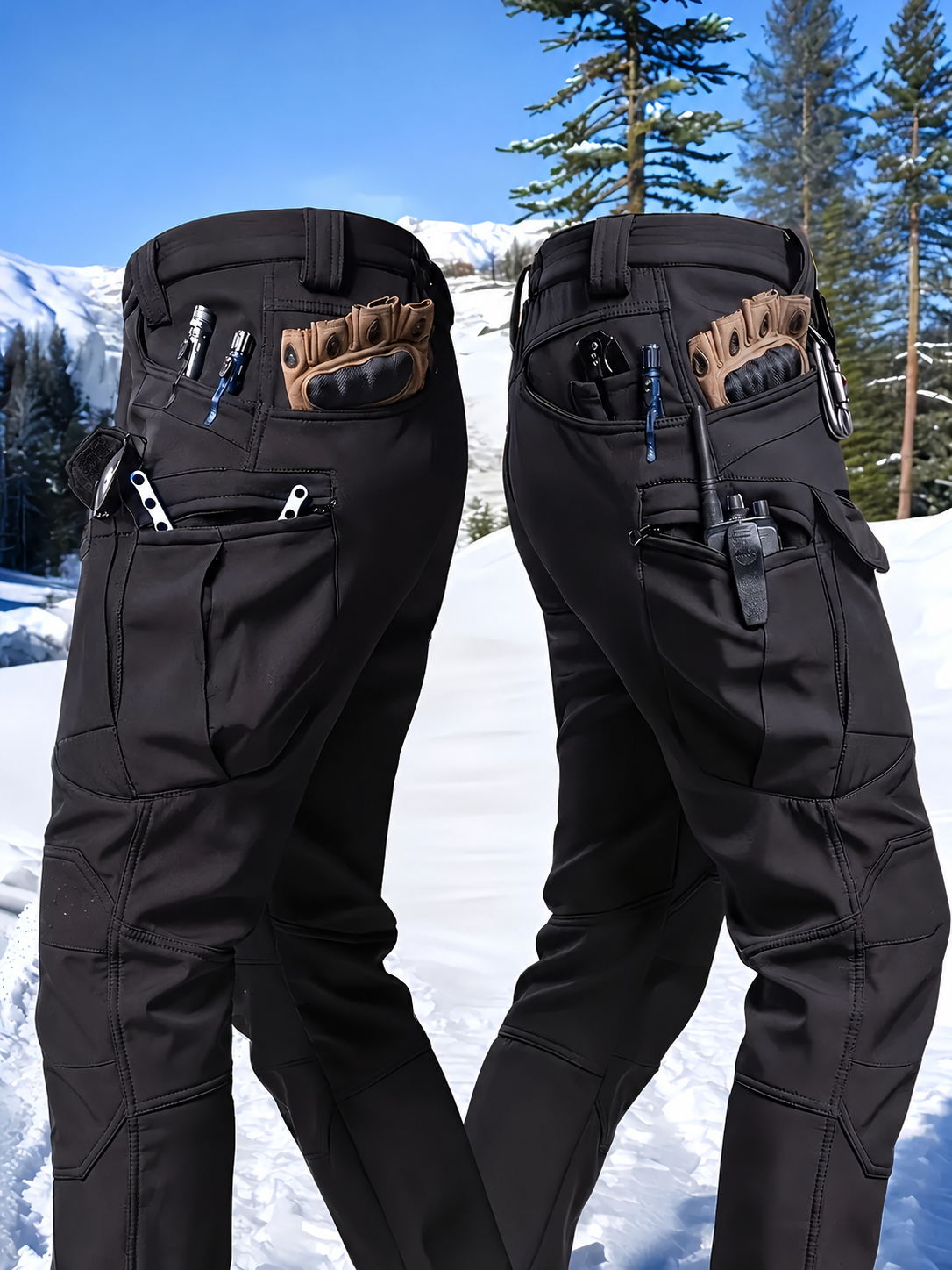 Varel | Pantaloni cargo foderati con tasche multiple