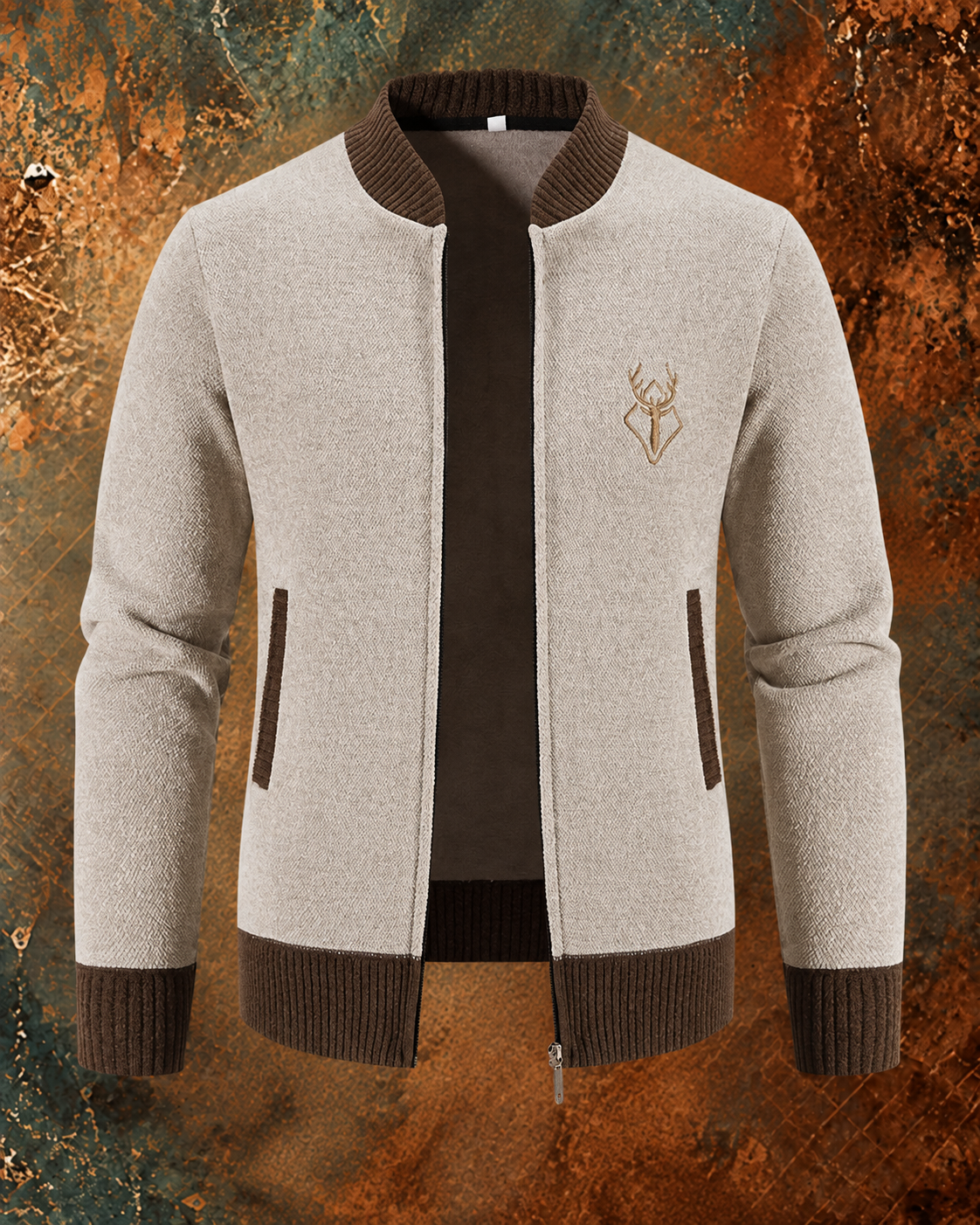 Varel | Gilet da uomo in maglia con dettaglio autunnale