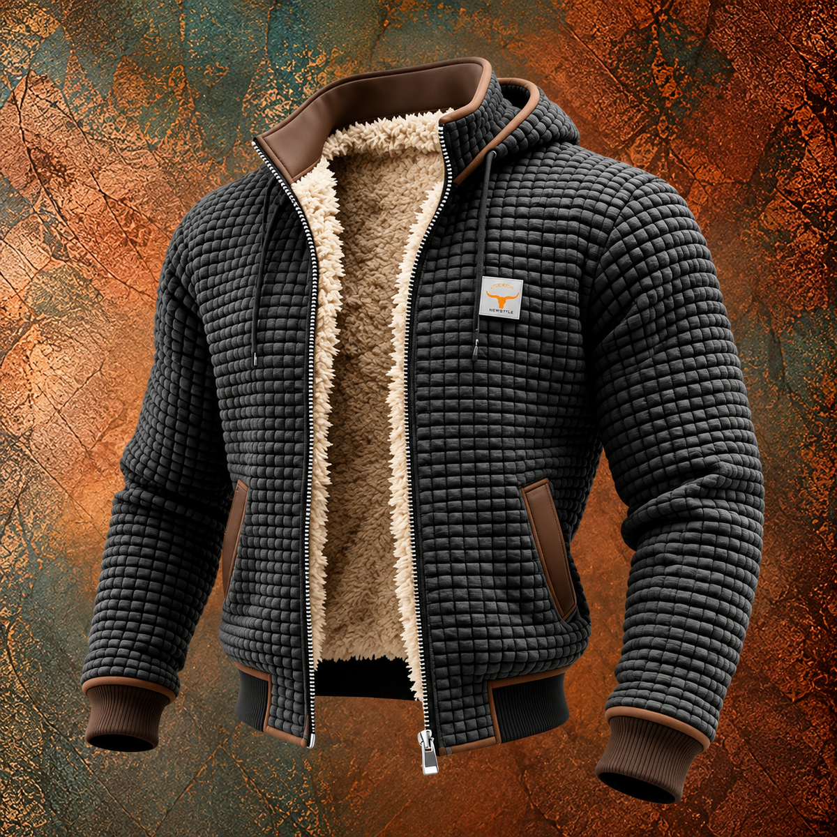 Varel | Giacca rétro con cappuccio e zip