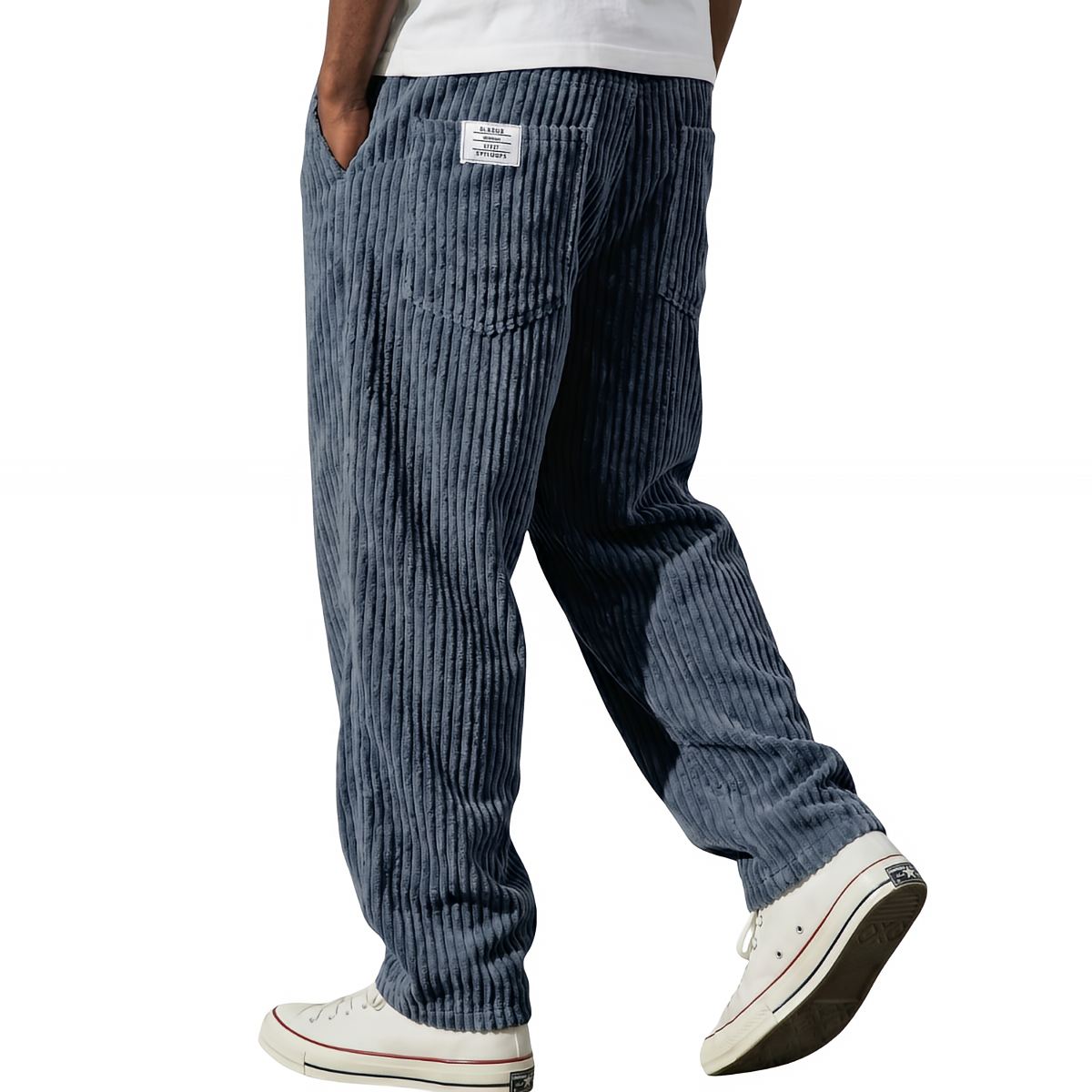 Varel | Pantaloni in velluto con vita elasticizzata