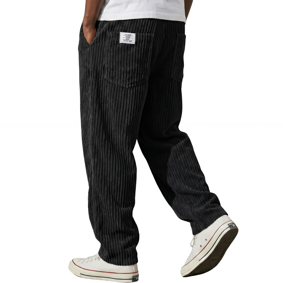 Varel | Pantaloni in velluto con vita elasticizzata