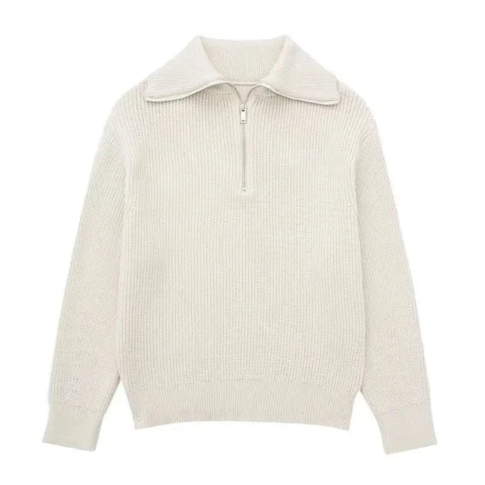 Varel | Pullover con zip a righe