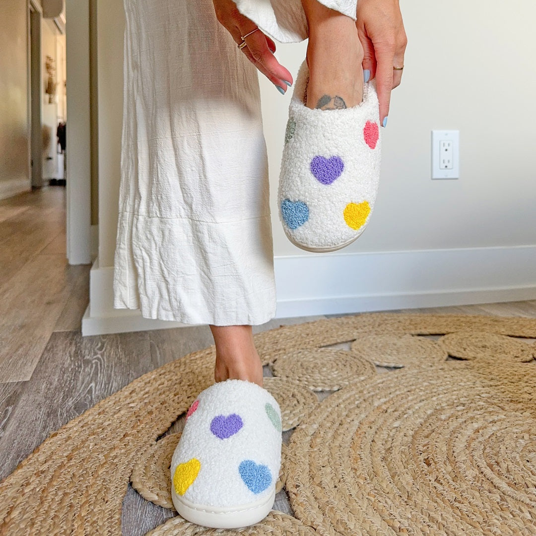 Varel | Pantofole Colorate a Forma di Cuore