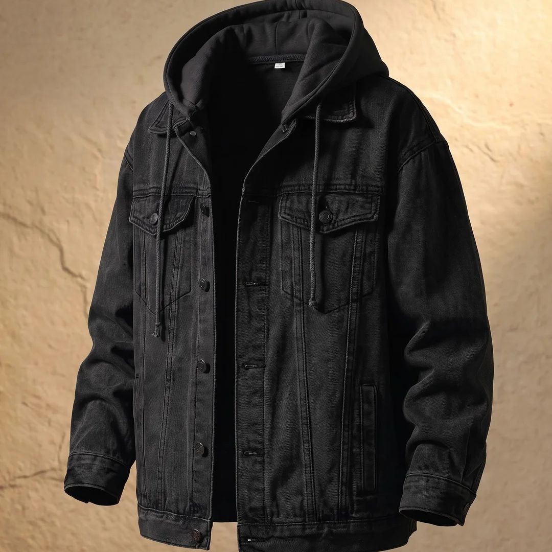 Varel | Giacca urbana in denim con cappuccio