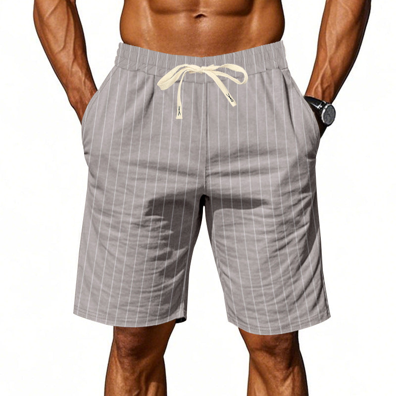 Varel | Pantaloni corti a righe casual per uomo