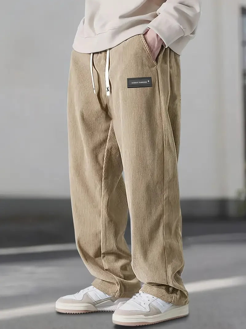 Varel | Pantaloni casual larghi in velluto a coste
