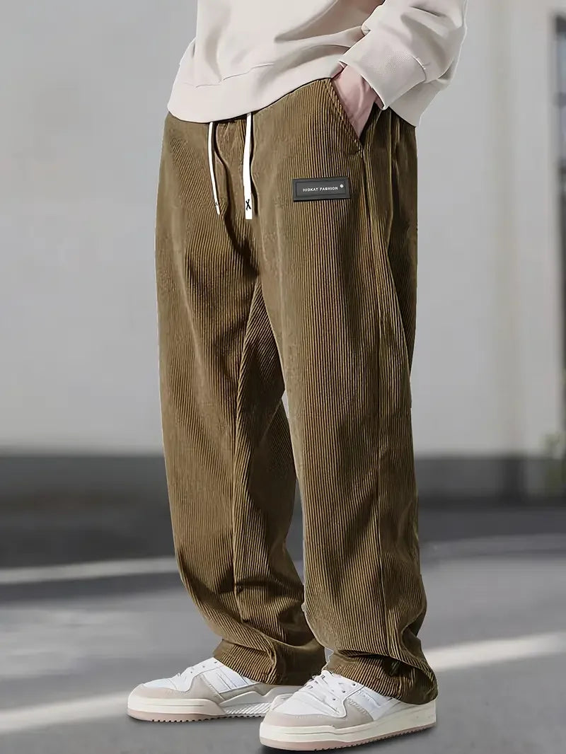 Varel | Pantaloni casual larghi in velluto a coste