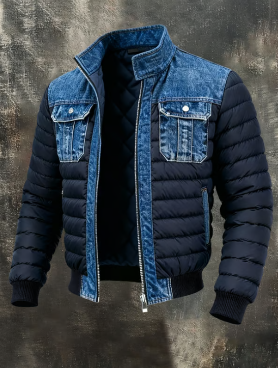 Varel | Giacca ibrida in denim trapuntato