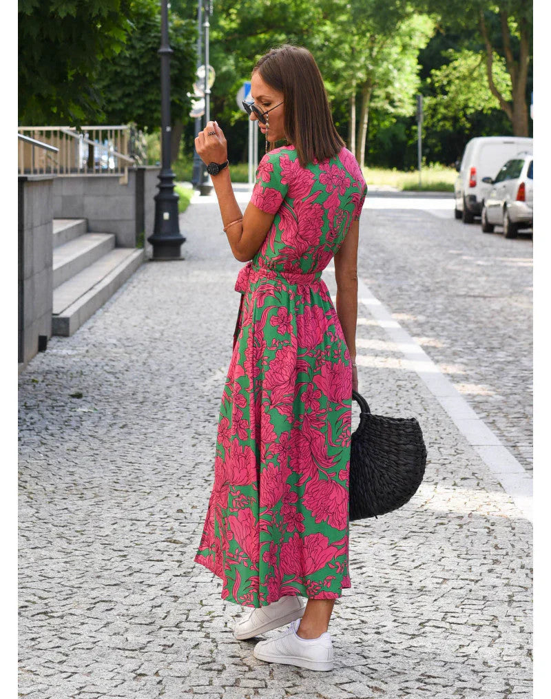 Varel | Abito elegante con scollatura a V e vestibilità modellante