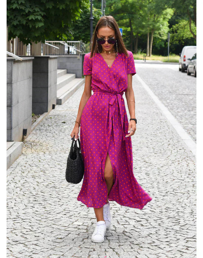 Varel | Abito elegante con scollatura a V e vestibilità modellante