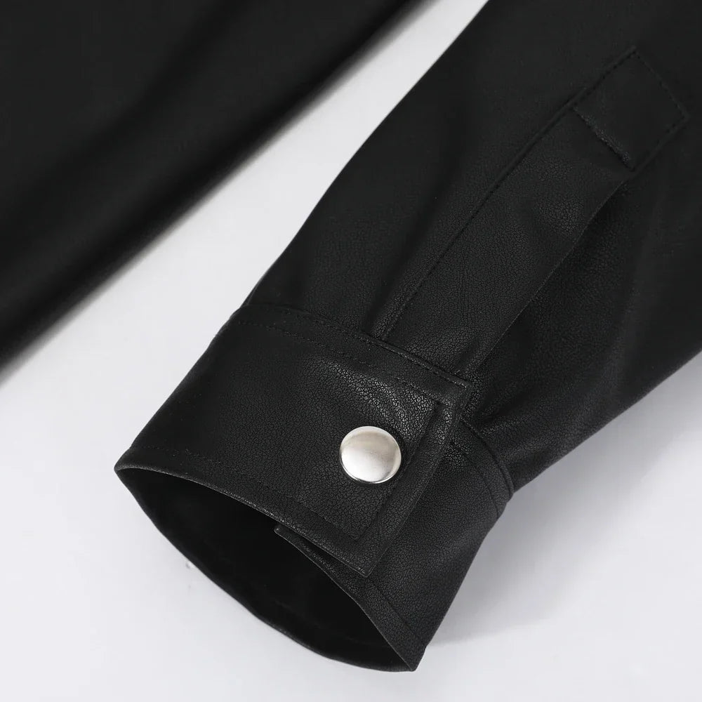 Varel | Maglietta in pelle a maniche lunghe