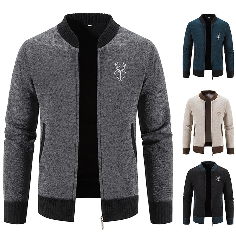 Varel | Gilet da uomo in maglia con dettaglio autunnale