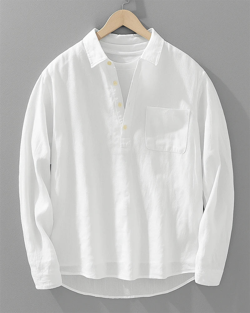 Varel | Camicia a maniche lunghe con colletto e tasca