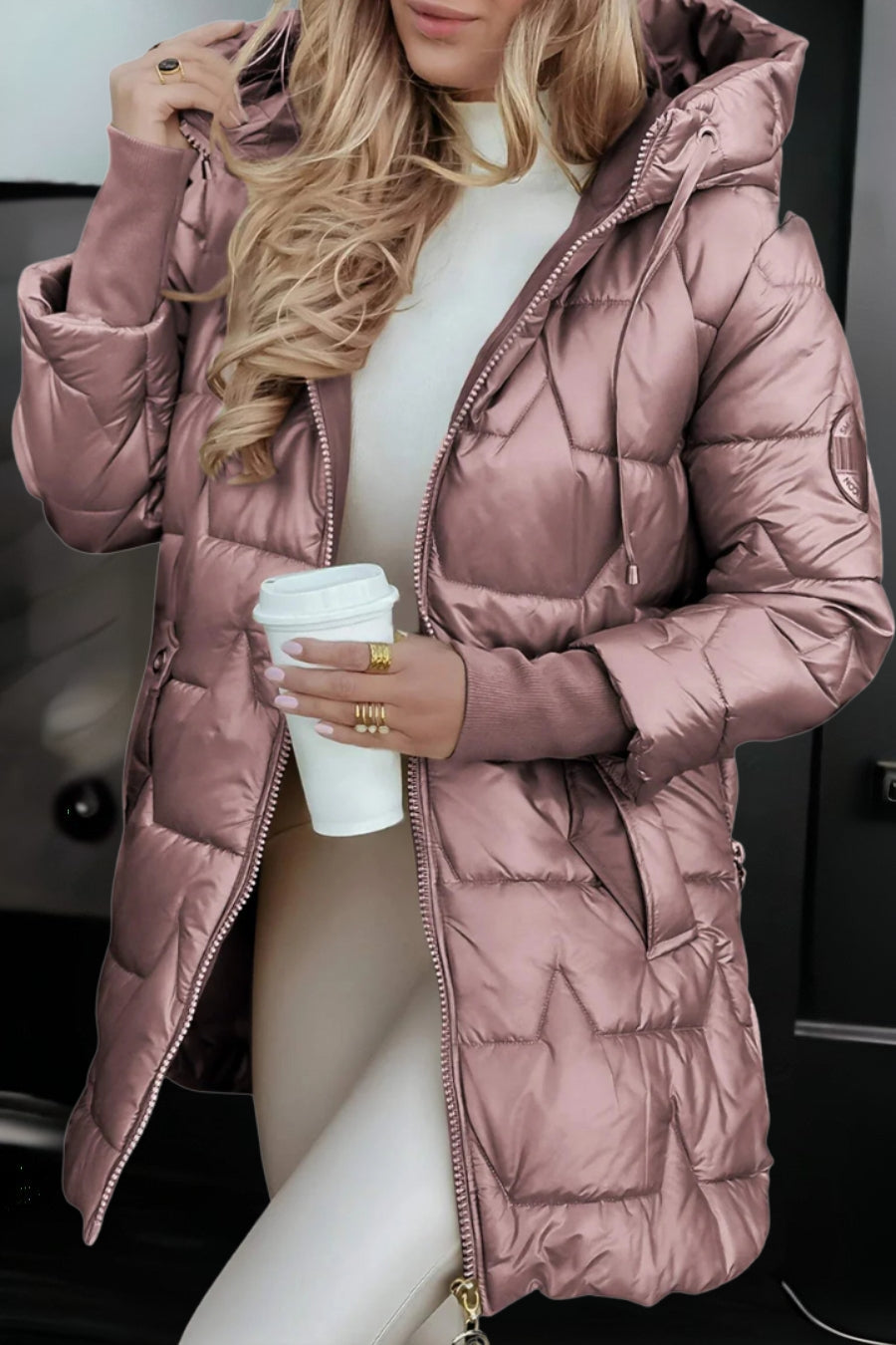 Varel | Elegante cappotto invernale con cappuccio e imbottitur