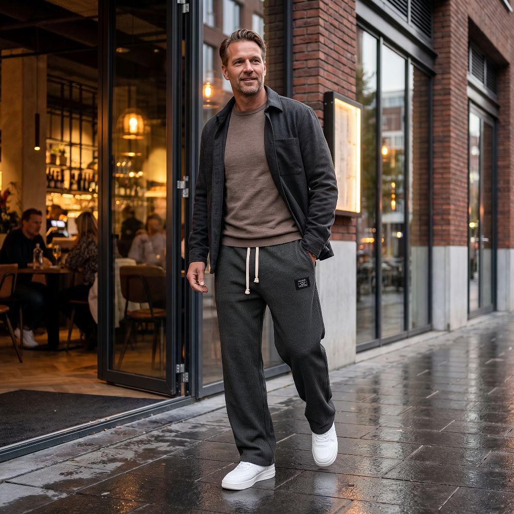 Varel | Pantaloni comodi da uomo dalla vestibilità ampia e vita regolabile