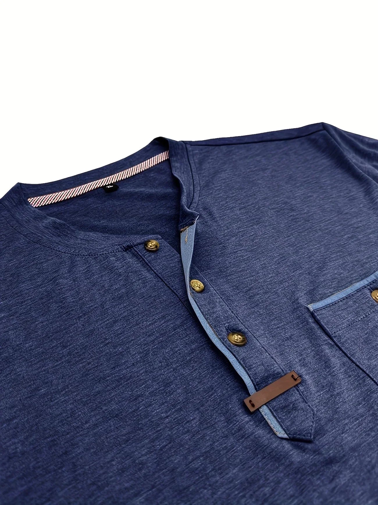 Varel | T-shirt elegante con colletto rotondo e tasca