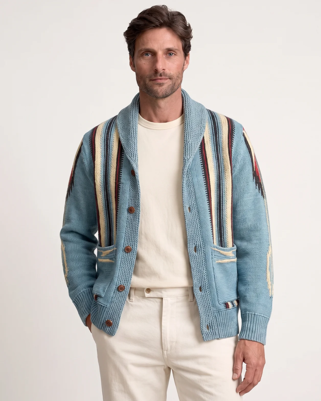 Varel | Cardigan comodo in maglia con collo a scialle
