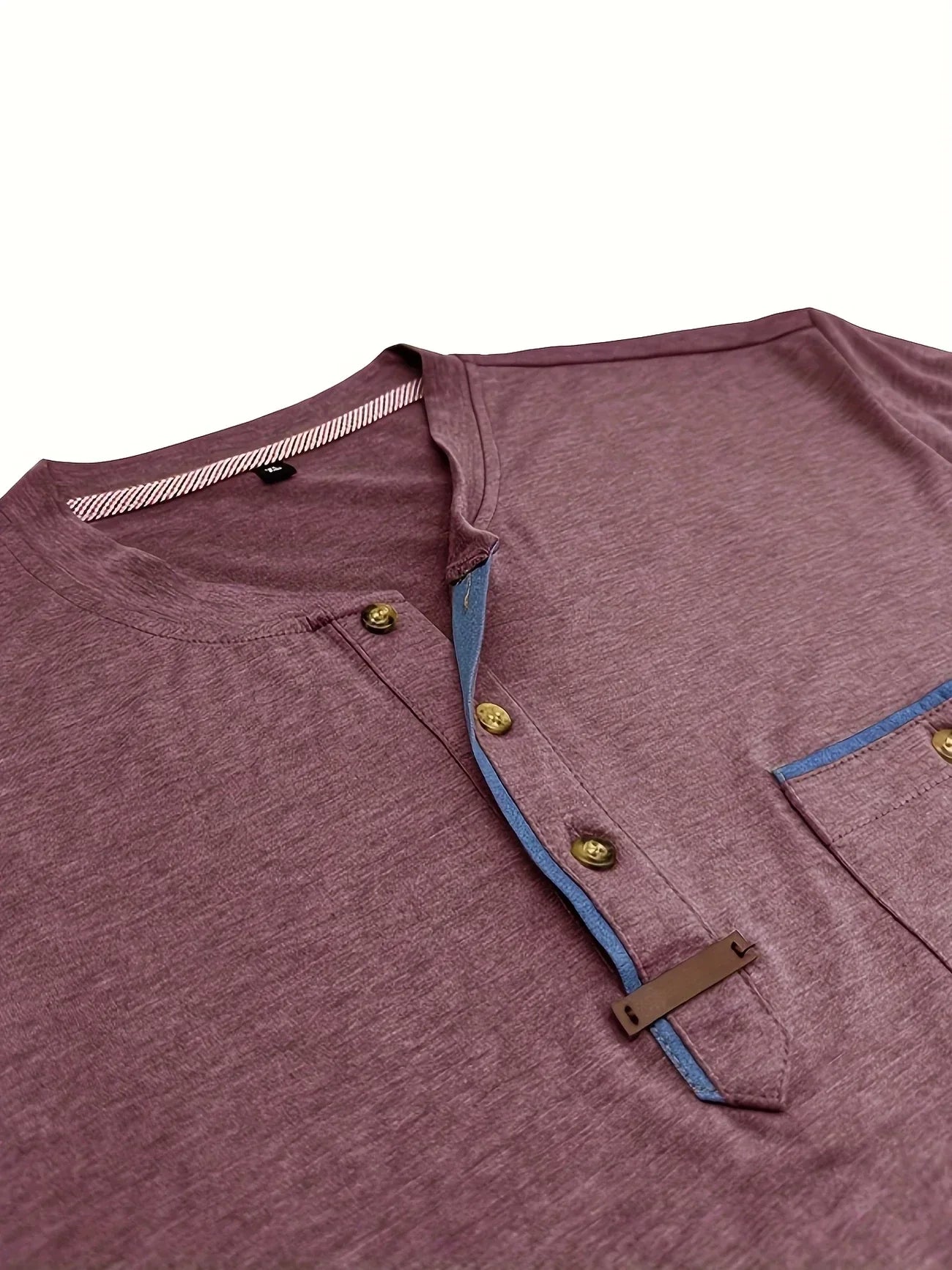 Varel | T-shirt elegante con colletto rotondo e tasca