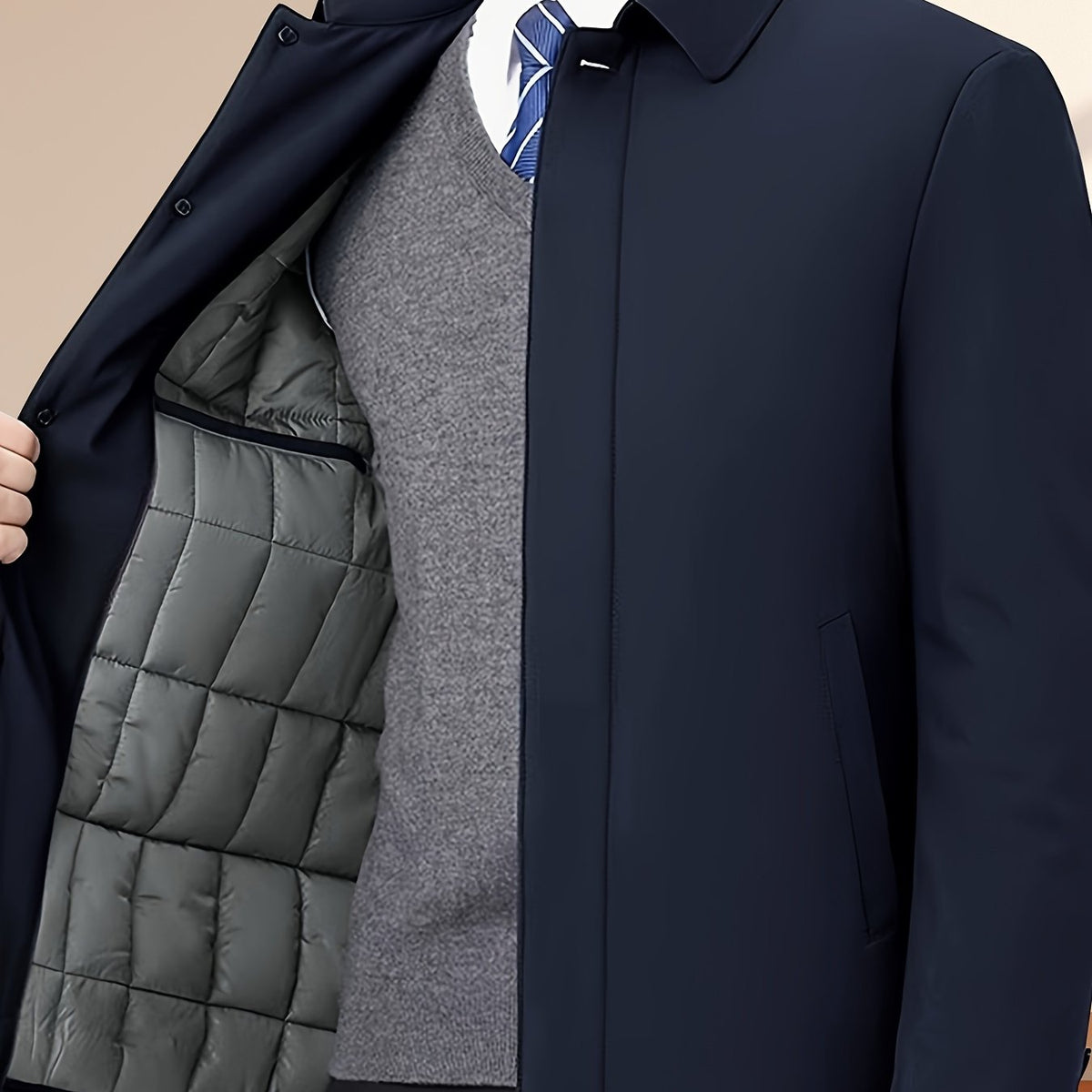 Varel | Giacca da uomo con collo a revers e chiusura a zip