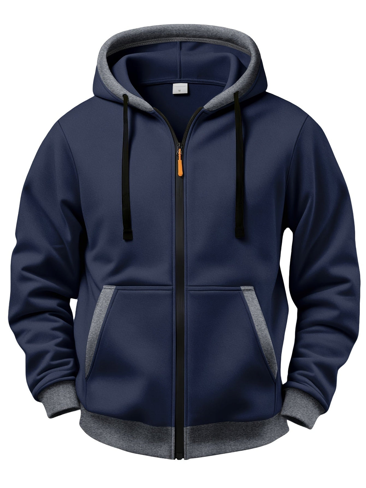 Varel | Maglione invernale rilassato con cappuccio, maniche lunghe e zip