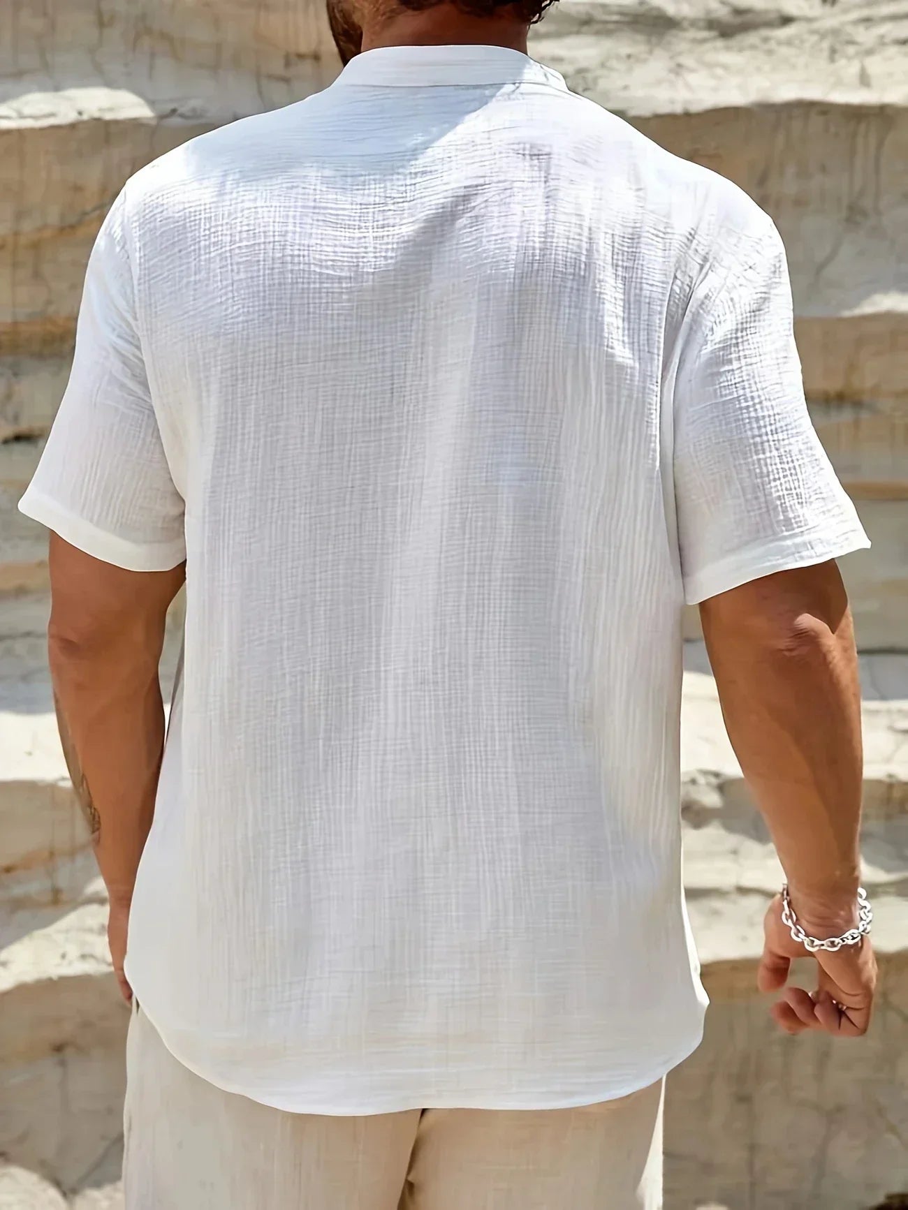 Varel | Camicia estiva elegante con colletto alto