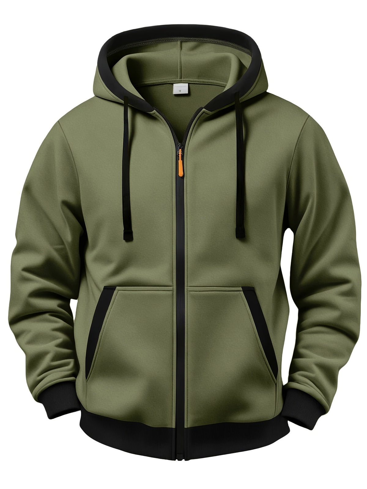 Varel | Maglione invernale rilassato con cappuccio, maniche lunghe e zip