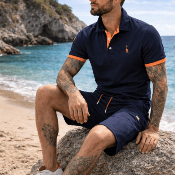 Varel | Pantaloni corti in cotone con tasche con cerniera