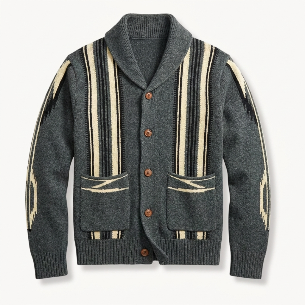 Varel | Cardigan comodo in maglia con collo a scialle