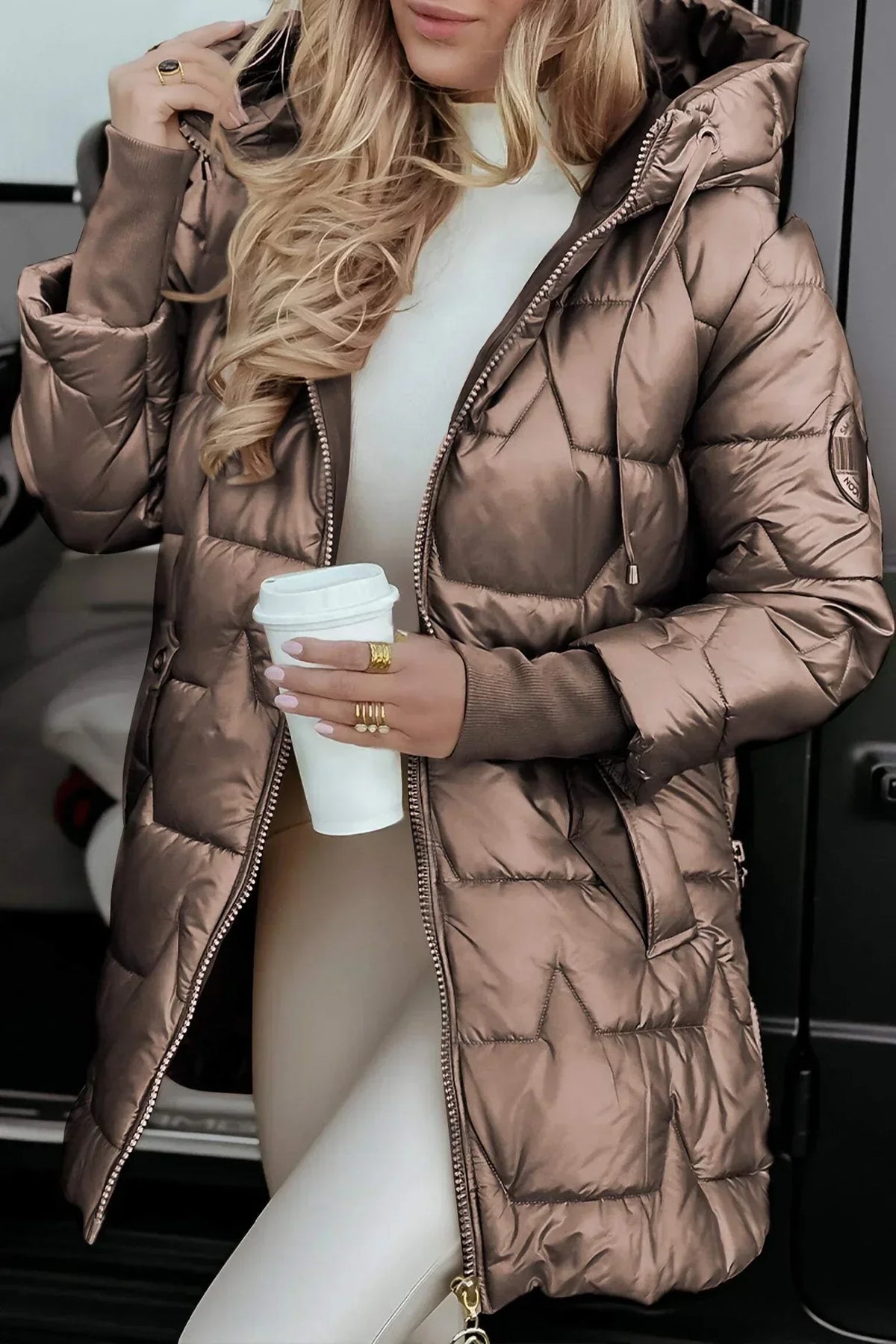 Varel | Cappotto invernale elegante con cappuccio foderato